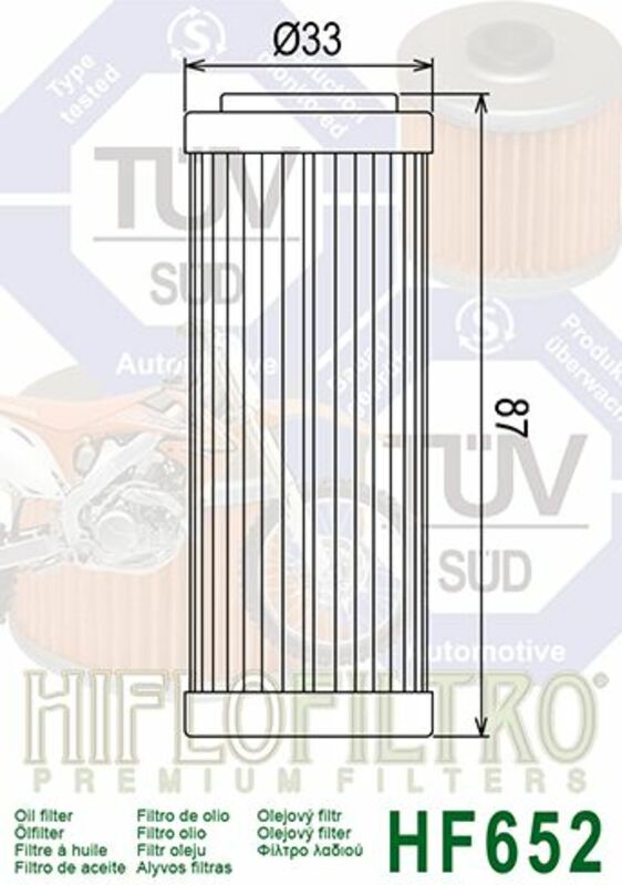 Filtro óleo Hiflofiltro HF652