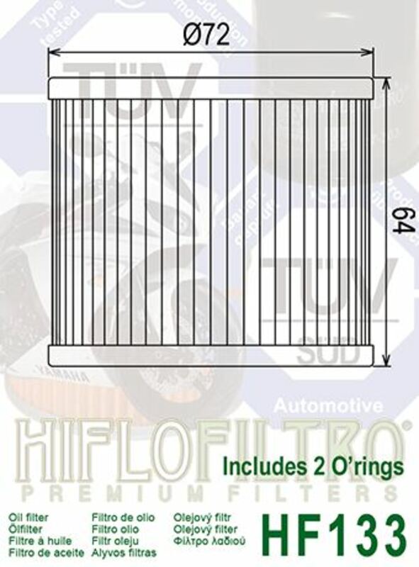 Filtro óleo Hiflofiltro HF133
