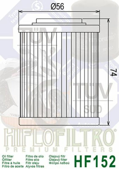 Filtro óleo Hiflofiltro HF152
