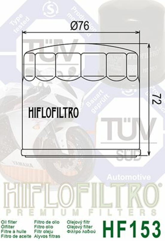 Filtro óleo Hiflofiltro HF153