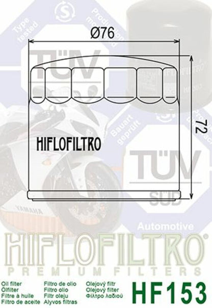 Filtro óleo Hiflofiltro HF153