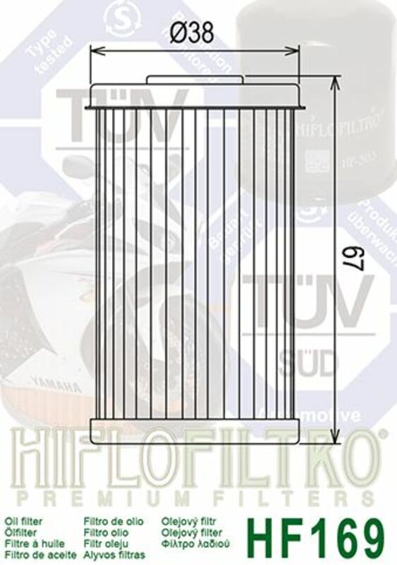 Filtro óleo Hiflofiltro HF169
