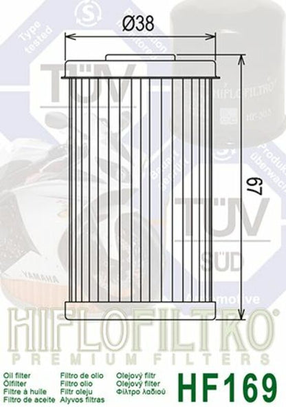 Filtro óleo Hiflofiltro HF169