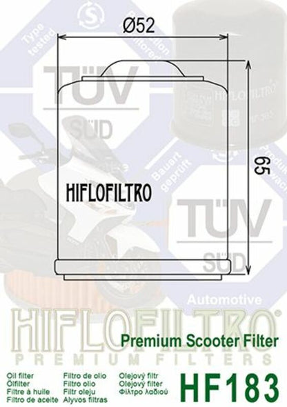 Filtro óleo Hiflofiltro HF183