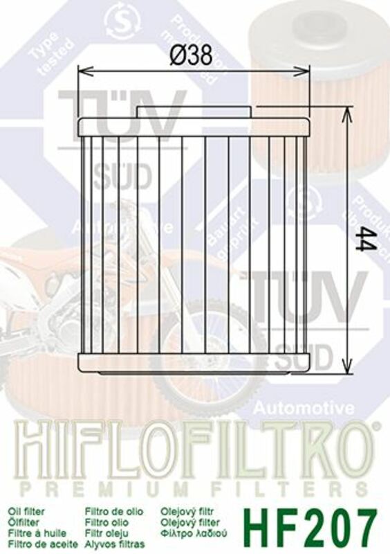 Filtro óleo Hiflofiltro HF207