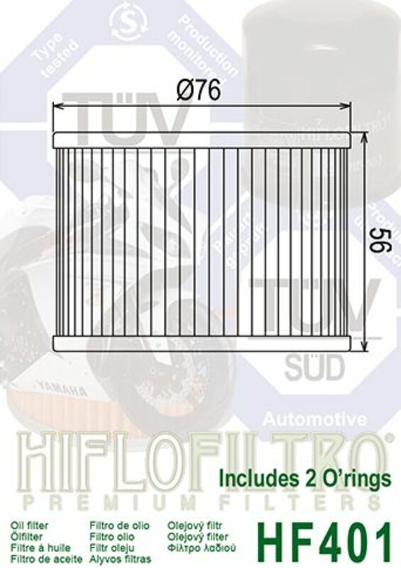 Filtro óleo Hiflofiltro HF401