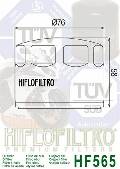 Filtro óleo Hiflofiltro HF565