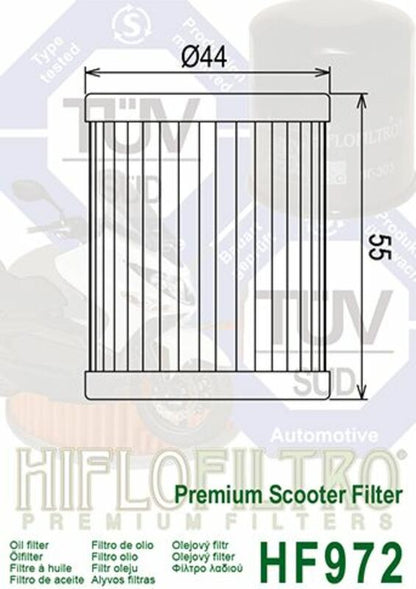 Filtro óleo Hiflofiltro HF972