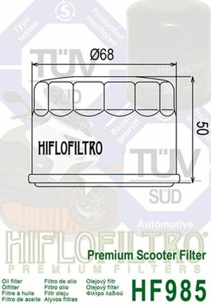 Filtro óleo Hiflofiltro HF985